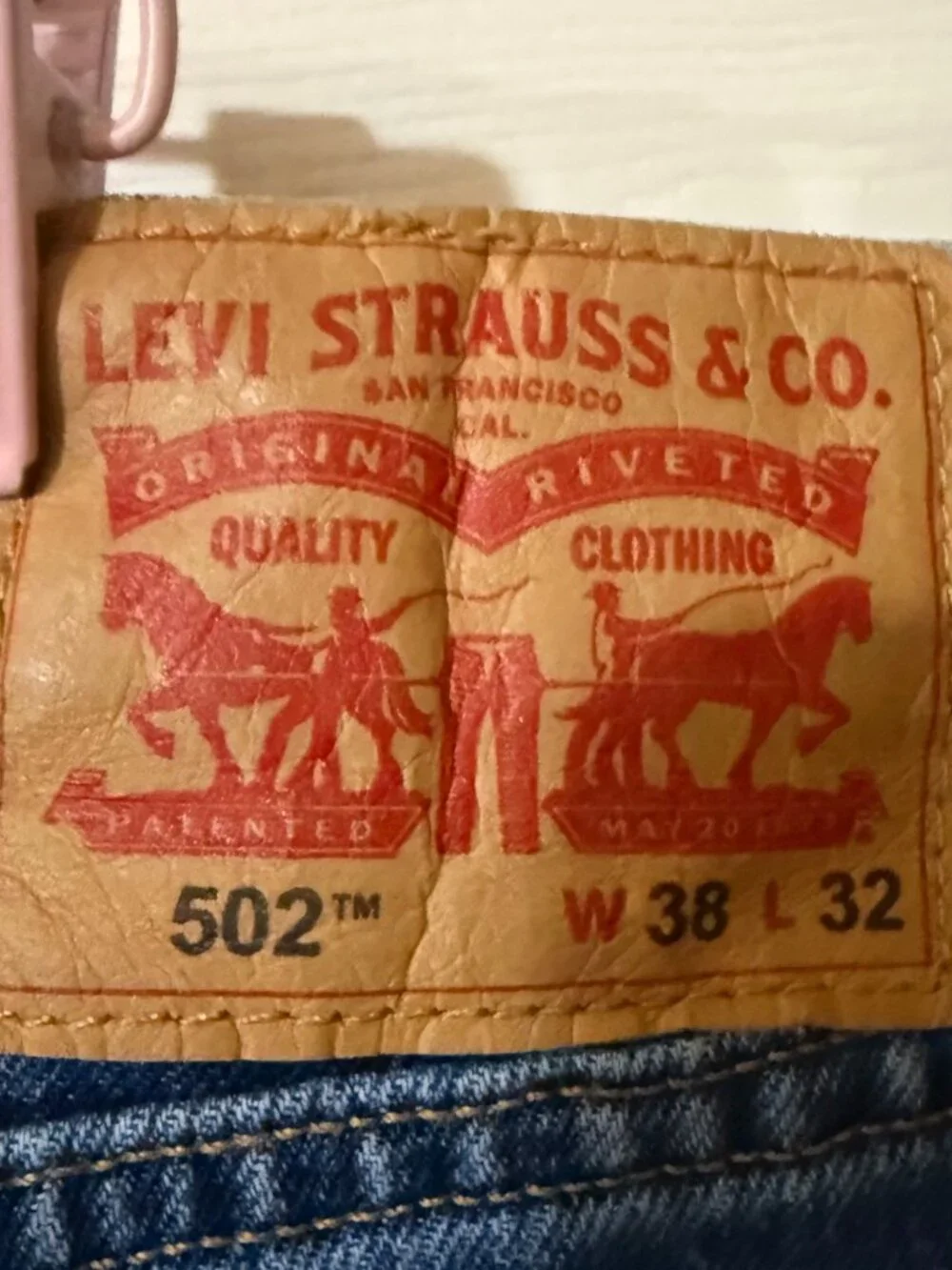 Levi’s 502 Taper Fit Men’s Jeans Medium Wash Size 38x32 SKU126